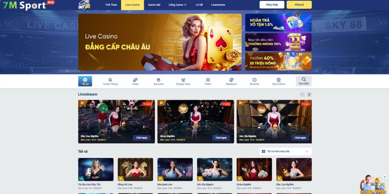 Tốc độ tải đôi khi bị chậm trong các giờ cao điểm, đặc biệt là live casino